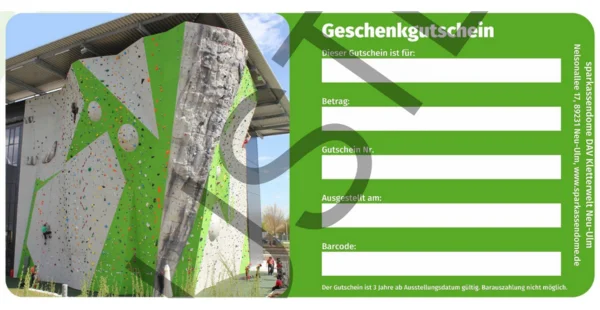 Gutscheine | © DAV Neu-Ulm Gutscheine | © DAV Neu-Ulm